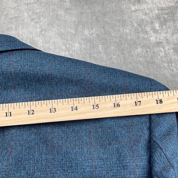 Unbranded Blazer Men 40 Blue Red Golden Emblem Tweed 60 70s Sport Jacket USA VTG - Picture 7 of 14